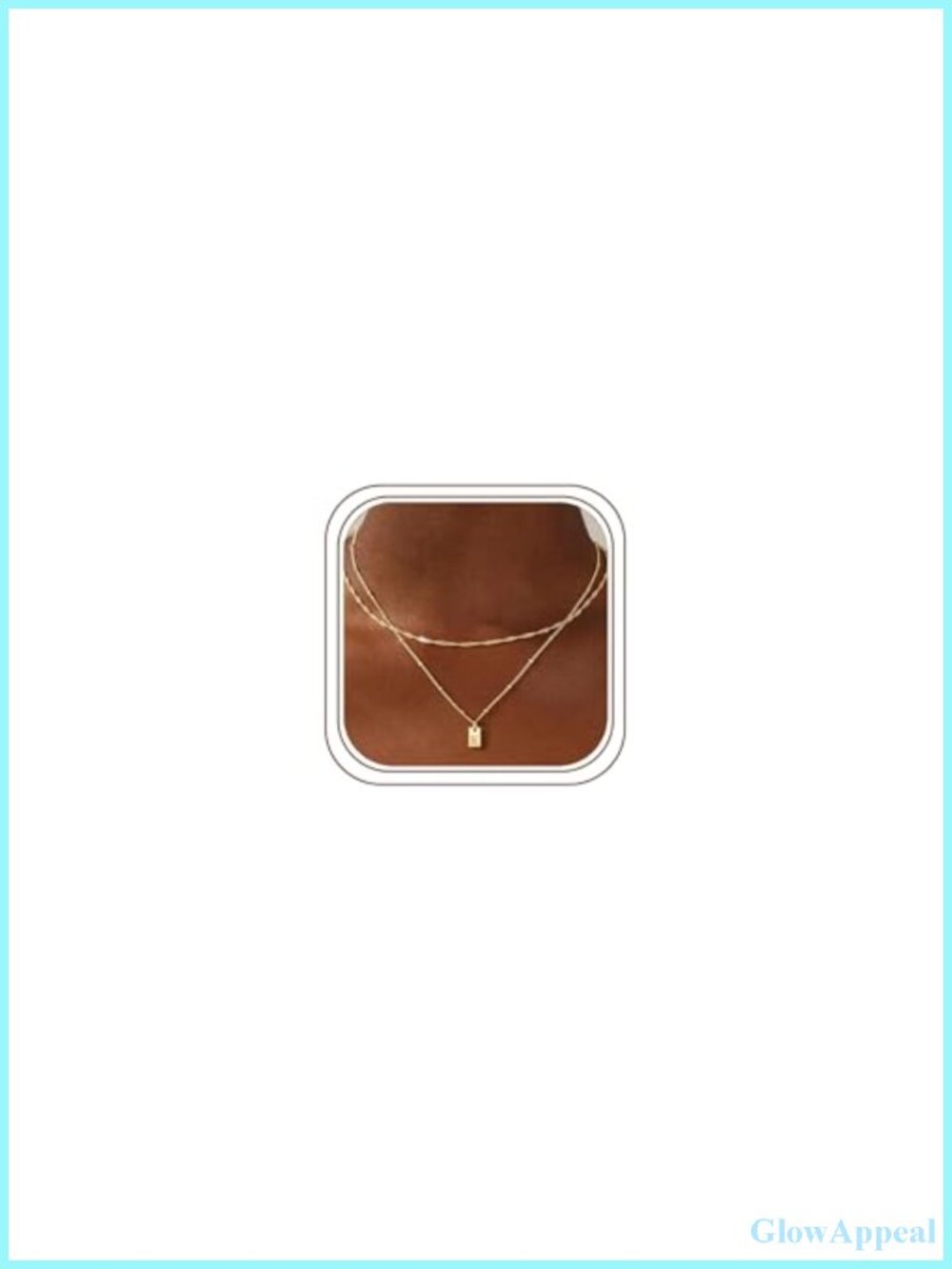 14K-Gold-Plated Layered Initial Necklaces for Women Adjustable Pendant Set